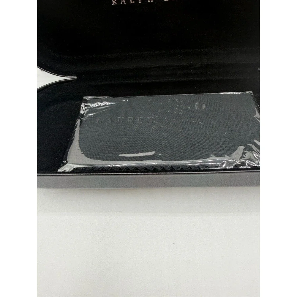 Ralph Lauren Eyeglasses Sunglasses Case Box w/ Cloth Authentic Black EUC Set